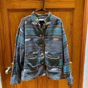 IVY Woman Button-Up 100% Cotton Jacket. Size 2X